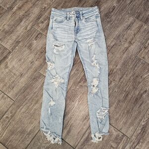 American Eagle distressed hi-rise jeggings